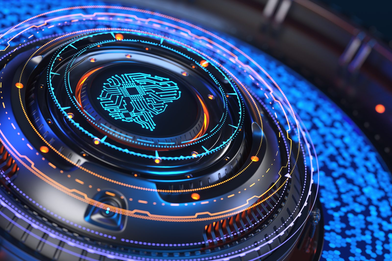 Artificial intelligence brain circuit board techno