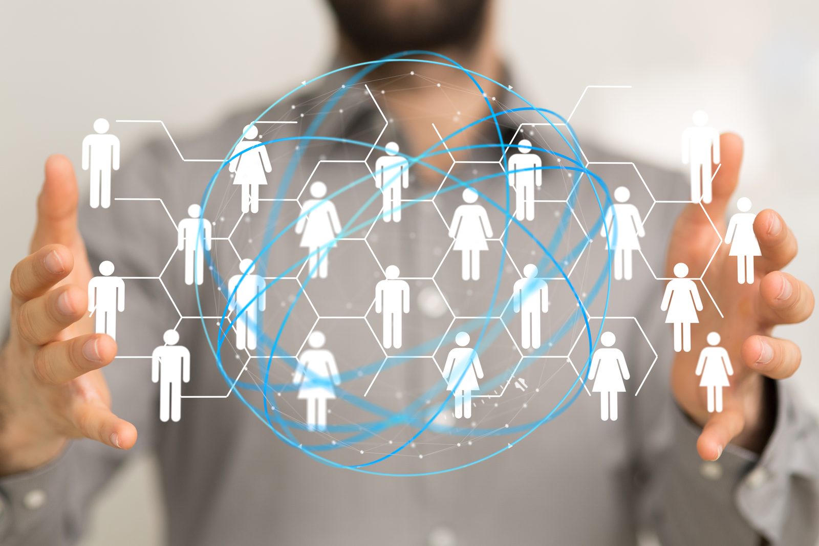Business networking technology connecting people g