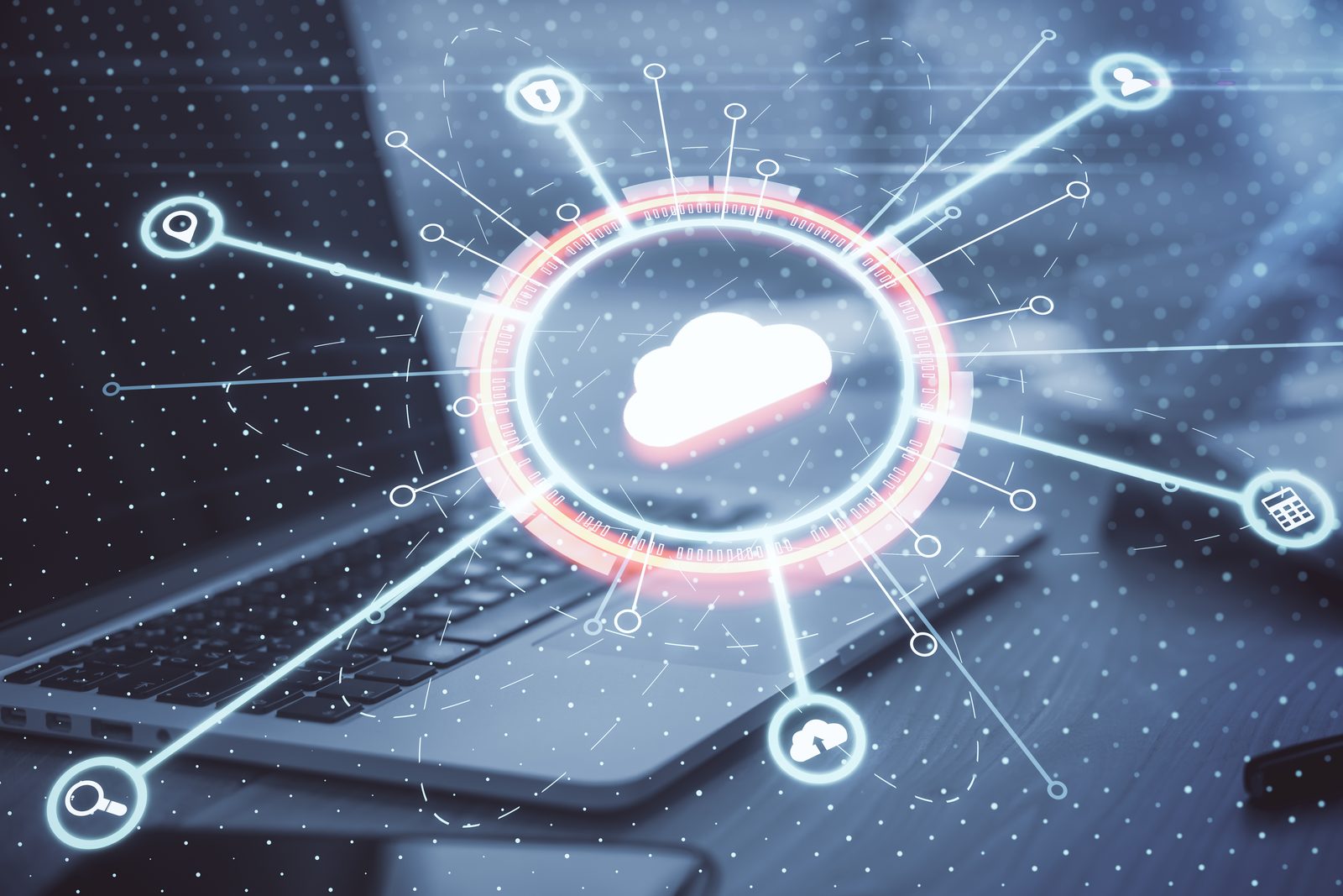 Cloud computing abstract technology on computer