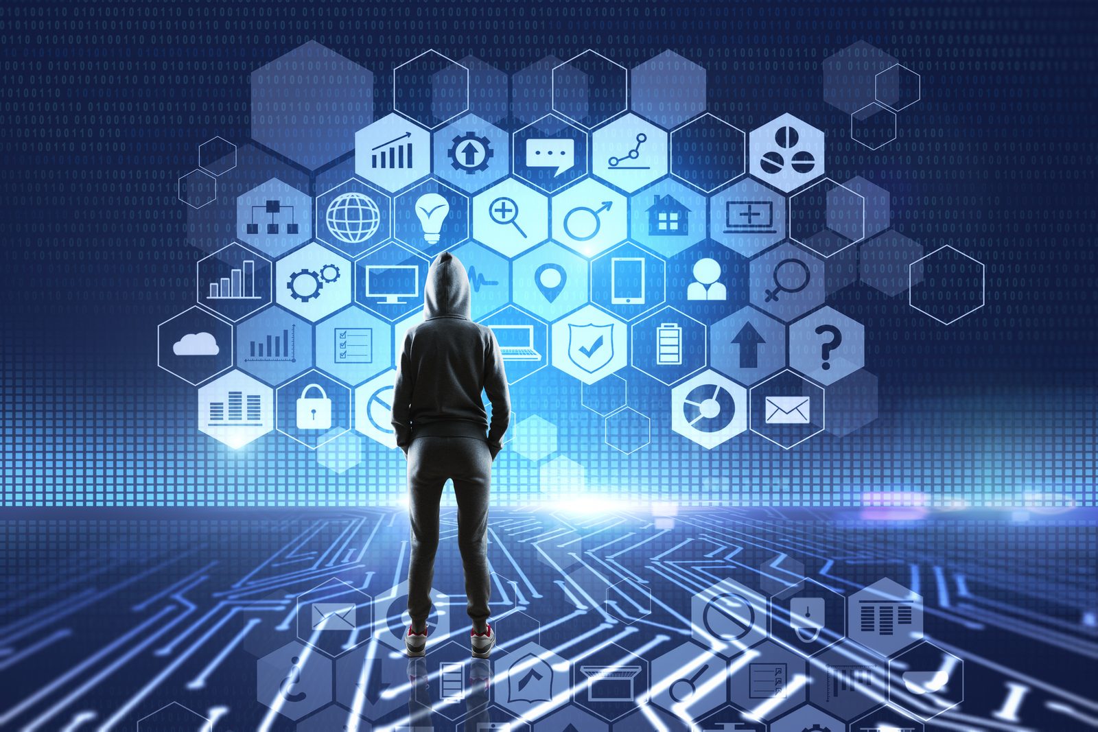 Cybercrime hacking and technology crime concept