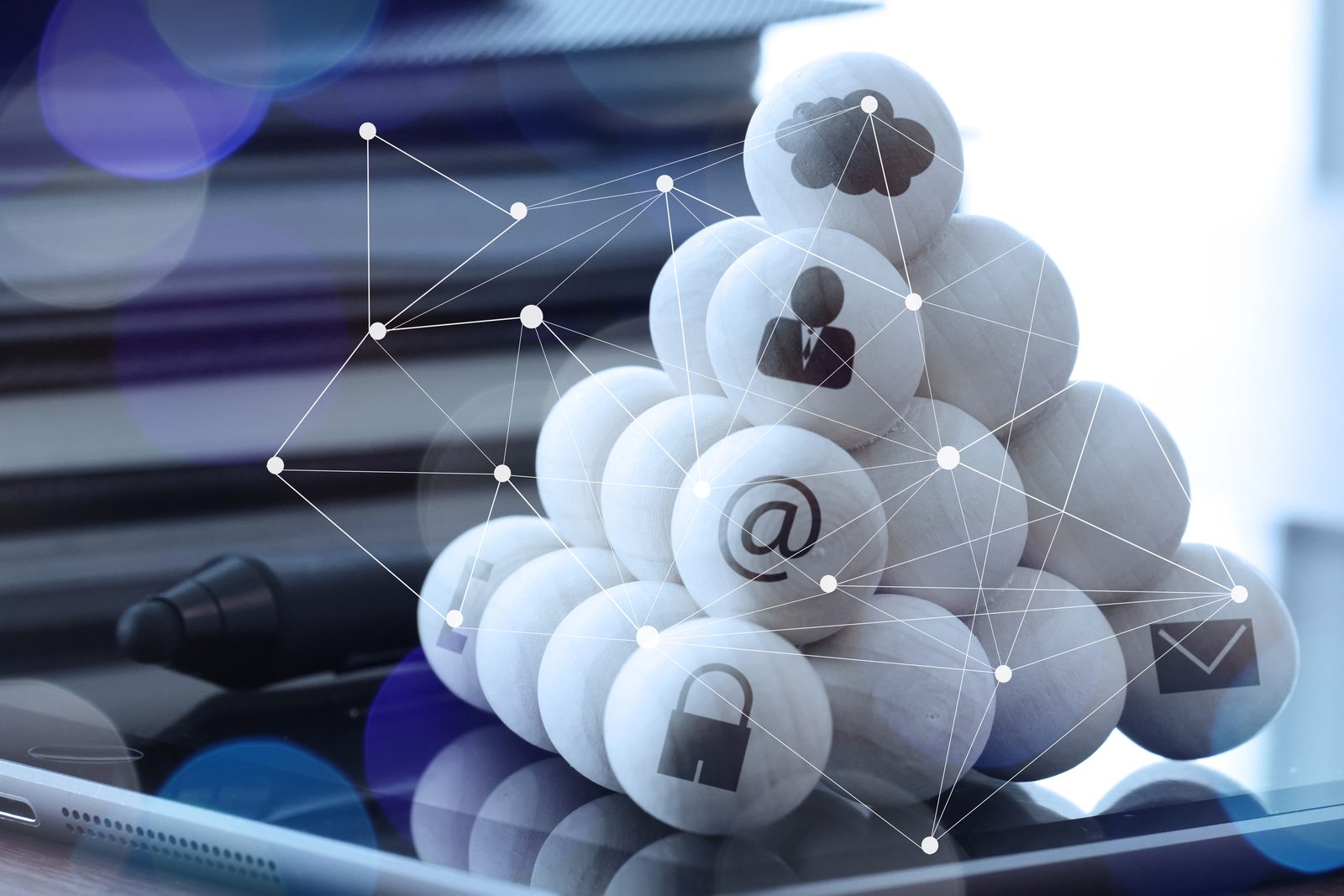 Network connection with tablet and digital data